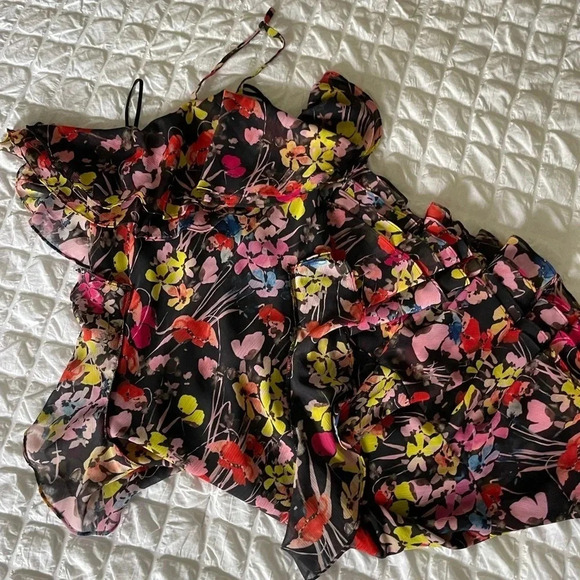 Jason Wu collection floral ruffle midi dress - Picture 4 of 7